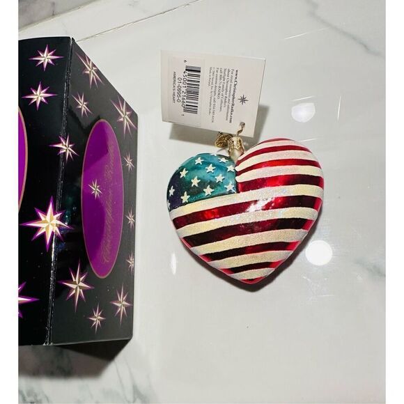 Christopher Radko Commemorating 911 Brave Heart Ornament American Red Cross - Picture 3 of 4